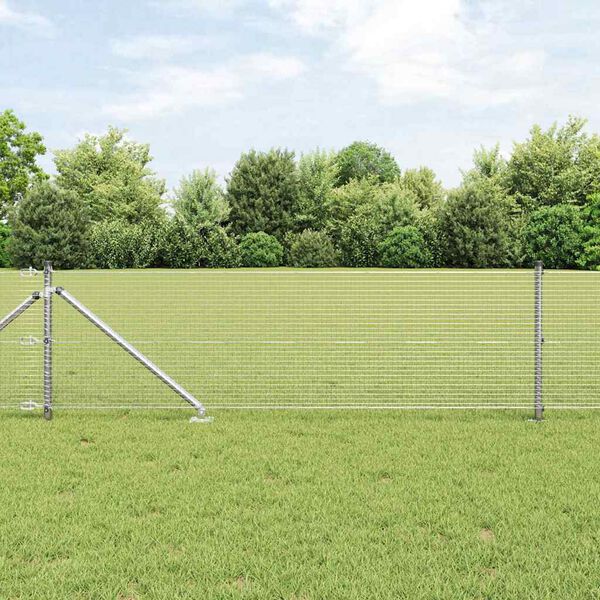 vidaXL Hegnsp&aelig;l S&oslash;lv 10 x 0,4 m (19 x 19 mm net) St&aring;l