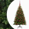 vidaXL Kunstig juletr&aelig; med kugler 120 cm 150 LED'er Varm hvid