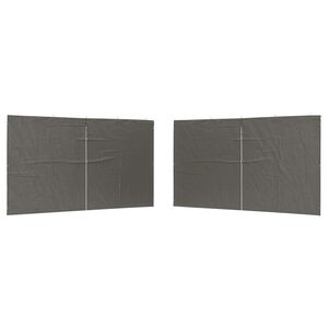 vidaXL Festasidev&aelig;g 2 stk. 400 x 195 cm Antracit PE og st&aring;l