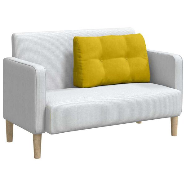 vidaXL Rygpude Gul 80 x 24 x 50 cm Fl&oslash;jl