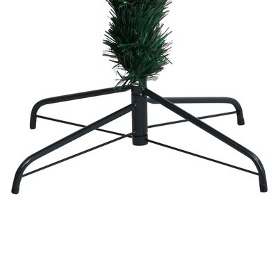 vidaXL kunstigt juletræ med juletræsfod 240 cm fiberoptik grøn