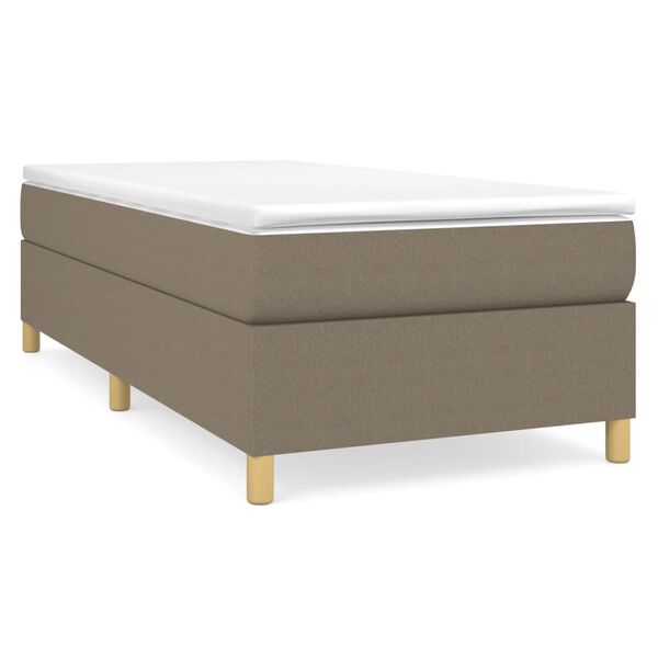 vidaXL Boxspring sengeramme 90x200 cm stof gr&aring;brun