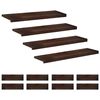 vidaXL Trappetrin 12 stk. 100 x 25 x 2 cm M&oslash;rk Brun Solid b&oslash;g