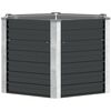 vidaXL h&aelig;vet plantekasse 129x129x77 cm galvaniseret st&aring;l antracitgr&aring;