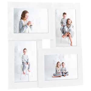 vidaXL billedramme til 4x(10x15 cm) billeder MDF hvid
