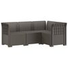 vidaXL 4-Persons Have Sofa Rattan Look PP Lysegr&aring;