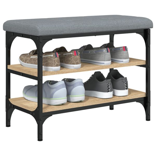 vidaXL skob&aelig;nk 62x32x47 cm konstrueret tr&aelig; sonoma-eg