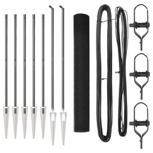 vidaXL Hegnsp&aelig;l Gr&aring; 10 x 1,2 m (19 x 19 mm mesh) St&aring;l og PVC