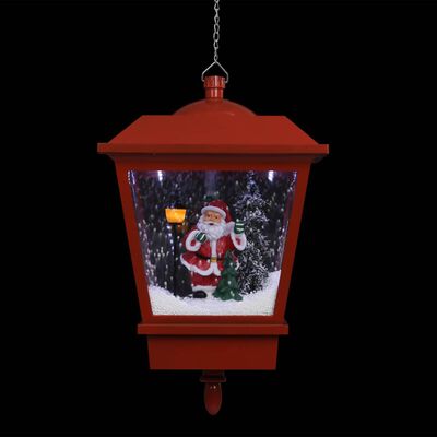 kiwi forholdet kontakt vidaXL hængende julelampe med LED-lys og julemand 27x27x45 cm rød |  vidaXL.dk