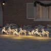 vidaXL LED Rensdyr med 40 LED'er 7 pcs Multifarvet PET