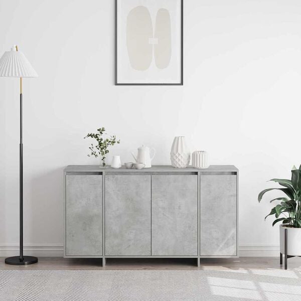 vidaXL Sideboard Beton Gr&aring; 135 x 41 x 75 cm Konstrueret tr&aelig;