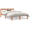 vidaXL sengeramme uden madras 140x200 cm massivt fyr gyldenbrun
