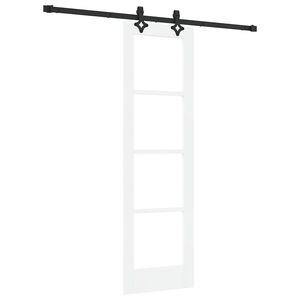 vidaXL Skyded&oslash;r ORKDAL 61 x 198,5 cm Massivt fyrretr&aelig; og glas