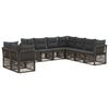vidaXL Havesofa S&aelig;t 9 stk. Gr&aring; polyrattan