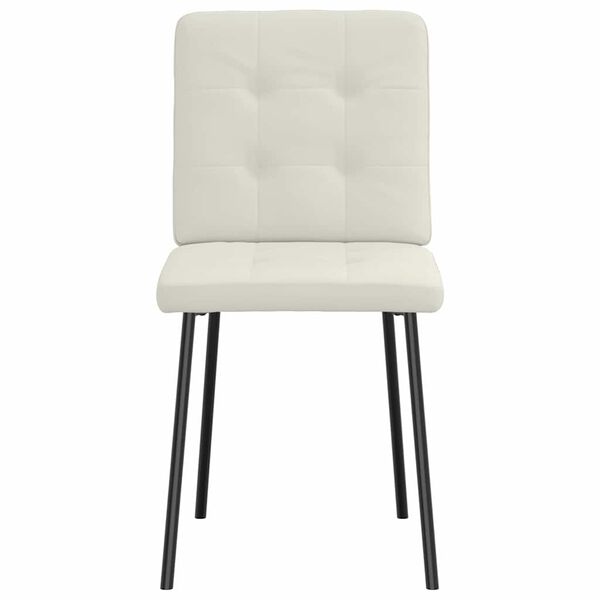 vidaXL spisebordsstole 4 stk. velour cremefarvet