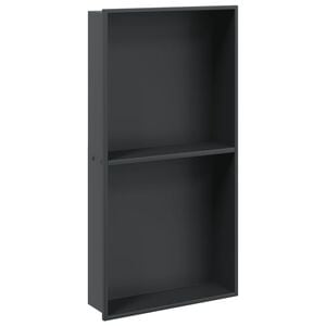 vidaXL brusehylde 32x62x9 cm rustfrit stil matsort