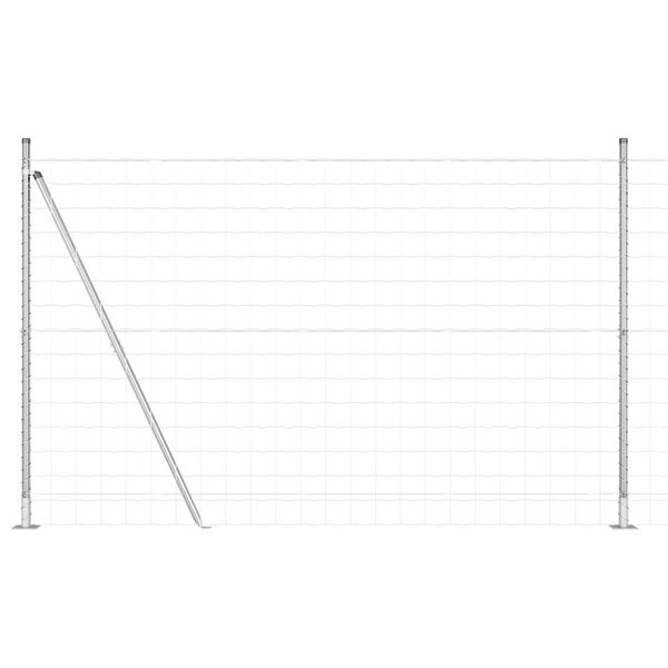 vidaXL Hegn med post S&oslash;lv 1,4 x 10 m St&aring;l