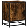 vidaXL sengebord 40x31x50 cm konstrueret tr&aelig; metal r&oslash;get egetr&aelig;sfarve
