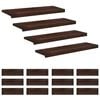 vidaXL Trappetrin 16 stk. 80 x 25 x 2 cm M&oslash;rk Brun Solid b&oslash;g