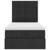 vidaXL ottoman seng med madras 90x200 cm stof sort