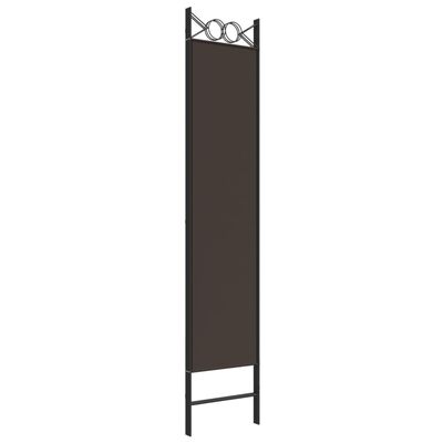 vidaXL 3-panels rumdeler 120x200 cm stof brun
