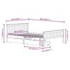 vidaXL sengeramme med 2 skuffer 140x200 cm massivt fyrretr&aelig; hvid