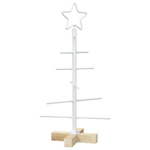 vidaXL Juletr&aelig; i metal med fod KUOPIO 60 cm St&aring;l Hvid