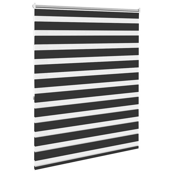 vidaXL zebragardin 140,9x175 cm stofbredde 136,7 cm sort