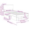 vidaXL Sengestel med hovedg&aelig;rde Sonoma eg 90 x 200 cm Konstrueret tr&aelig;