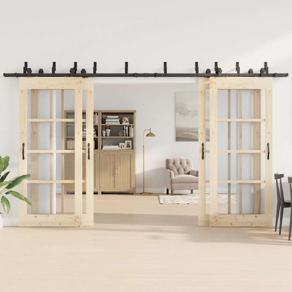 vidaXL skinnes&aelig;t til skyded&oslash;r 400 cm st&aring;l sort