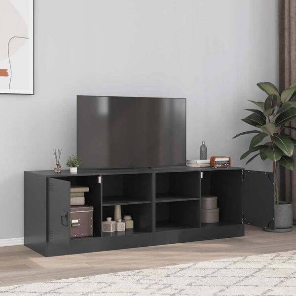 vidaXL tv-borde 2 stk. 67x39x44 cm st&aring;l sort