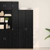 vidaXL Highboard Sort eg 70 x 42,5 x 185 cm Konstrueret tr&aelig;
