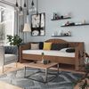 vidaXL daybed med madras og USB 90x200 cm stof brun