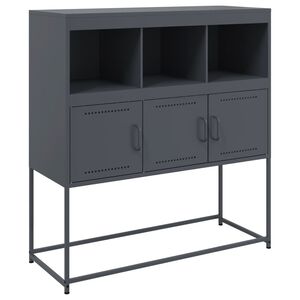 vidaXL sk&aelig;nk 100,5x39x107 cm st&aring;l antracitgr&aring;