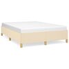 vidaXL sengeramme uden madras 140x190 cm stof cremefarvet