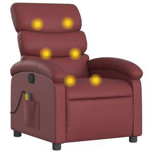 vidaXL massagestol kunstl&aelig;der vinr&oslash;d