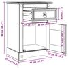 vidaXL Sengebord med skuffe Hvid 45 x 35 x 64 cm Massiv fyrretr&aelig;