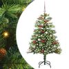 vidaXL Kunstigt juletr&aelig; 150 LED'er Varm hvid PVC og metal Gr&oslash;n