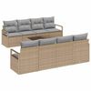 vidaXL Sofa S&aelig;t 7 stk. 6-Antal s&aelig;der Beige og gr&aring; polyrattan
