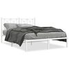 vidaXL sengeramme med sengegavl 140x200 cm metal hvid