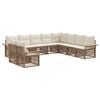 vidaXL Havesofa S&aelig;t 10 stk. Beige polyrattan