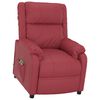 vidaXL løftestol med massagefunktion kunstlæder vinrød