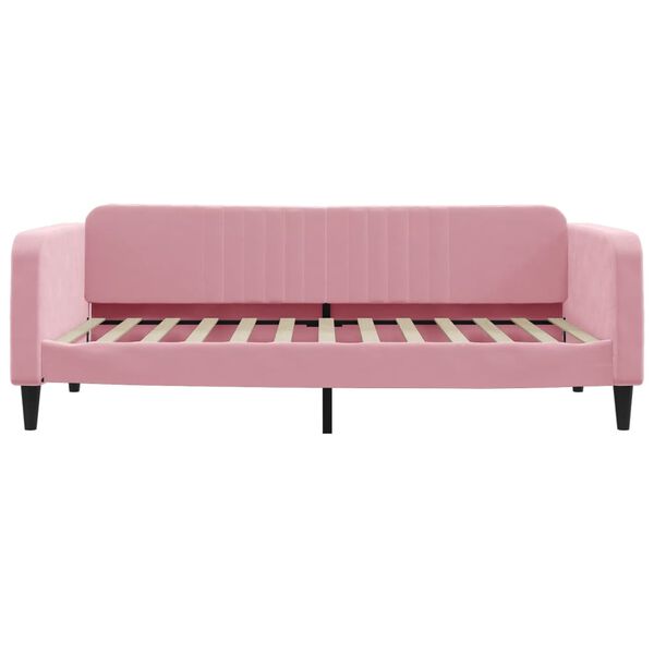 vidaXL daybed med madras 100x200 cm velour pink