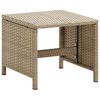 vidaXL havetaburetter 2 stk. med hynder polyrattan beige