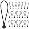 vidaXL Bungee Snore med Bolde 24 stk. Sort 4 mm x 22 cm Polypropylen
