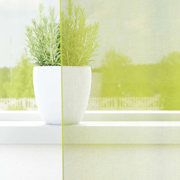 vidaXL voile-gardiner med øskner 2 stk. 140x260 cm æblegrøn