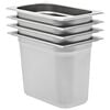 vidaXL gastronorm beholder 4 stk. GN 1/4 200 mm rustfrit st&aring;l
