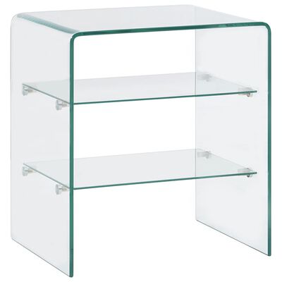 vidaXL sofabord 50 x 40 x 56 cm hærdet glas transparent
