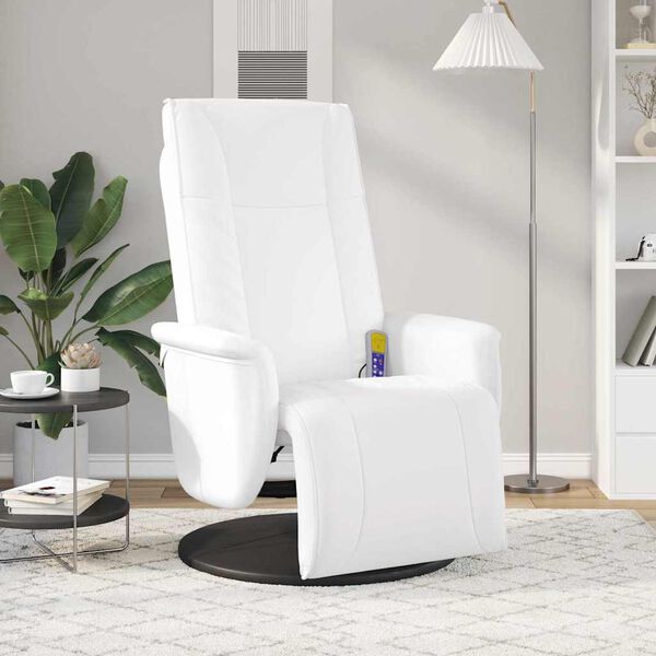 vidaXL Svingende Massage Recliner Stol Hvid 71 x 90 x 105 cm