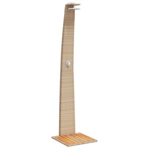 vidaXL havebruser 55x60x224 cm polyrattan og akacietr&aelig; beige